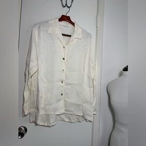 Bryn Walker, off White, oversized, button down shirt. L